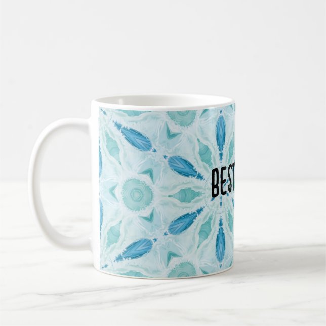 Mandala, snowflake, style handdrawn art coffee mug (Left)
