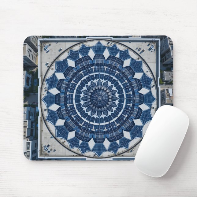 Mandala Solar Rooftop Mouse Mat (With Mouse)