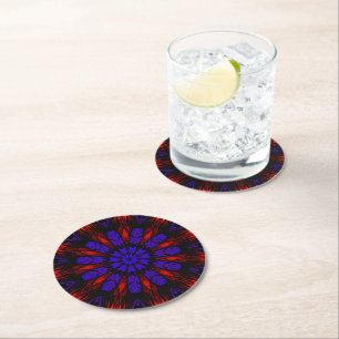 Mandala Southwestern Hippie Boho Chic Bohemian Round Paper Coaster