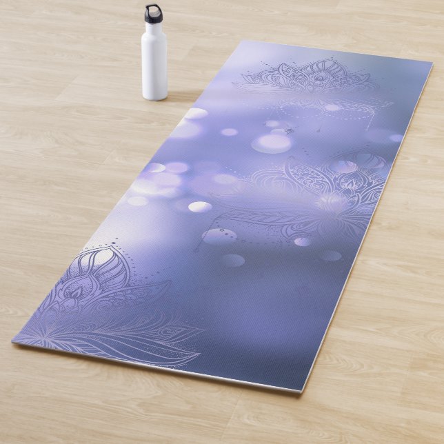Mandala sparkle blue purple yoga mat (In Situ)