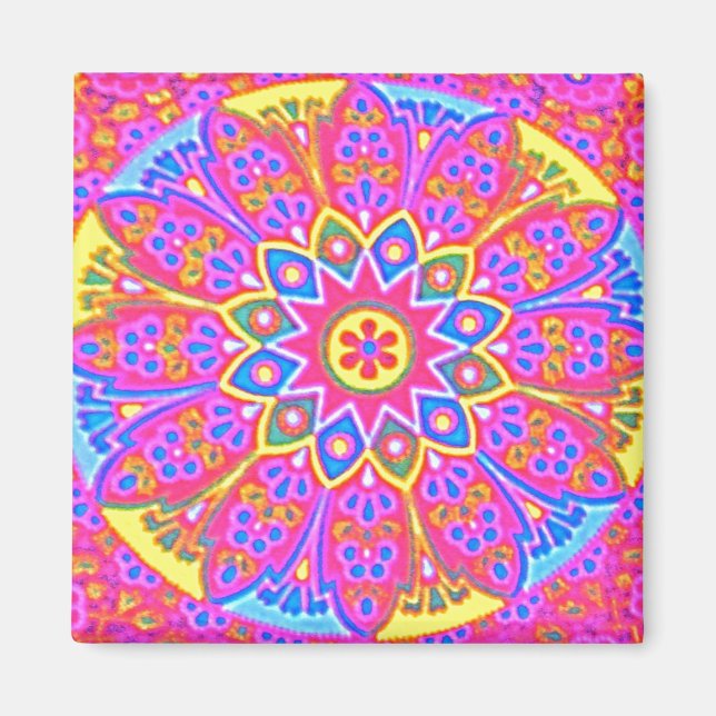 Mandala Square Magnet (Front)