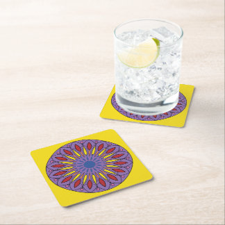 Mandala Square Paper Coaster