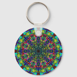 Mandala Stained Glass: keychain