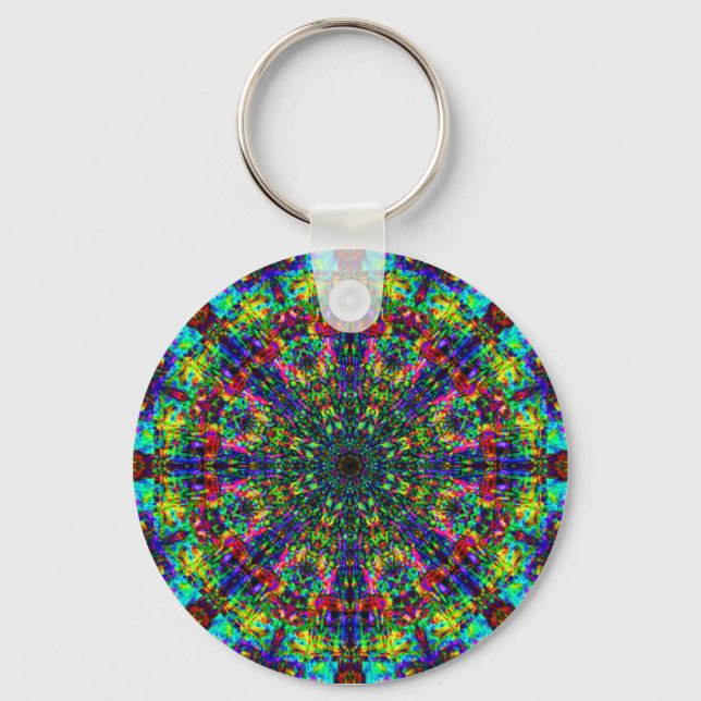 Mandala Stained Glass: keychain (Front)