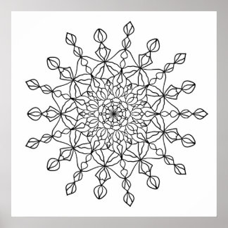 Mandala Star Colouring Poster