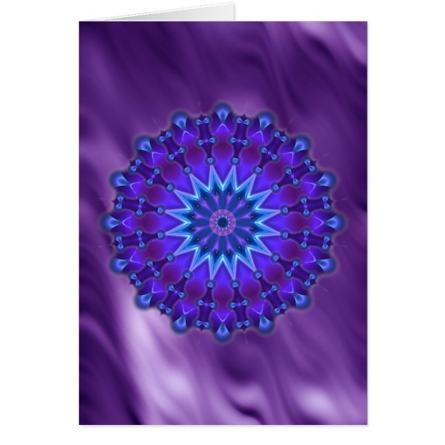 Mandala star in blue | lila waves (Front)