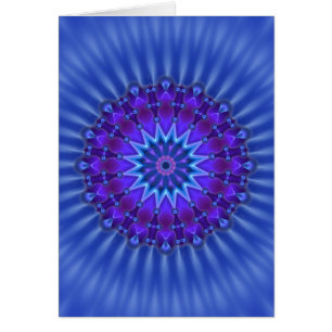 Mandala star in blue royal flower