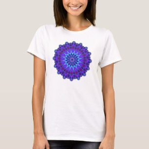 Mandala star in blue T-Shirt