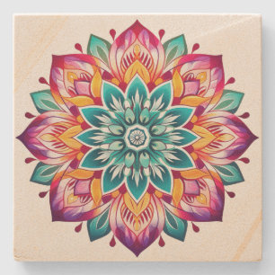 Mandala Stone Coaster