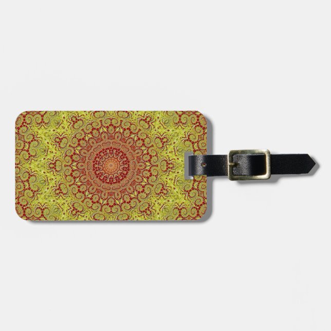 Mandala Style Luggage Tag (Front Horizontal)