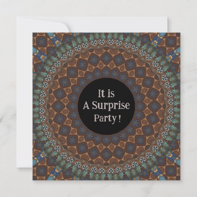 Mandala Surprise Party  Invitation (Front)
