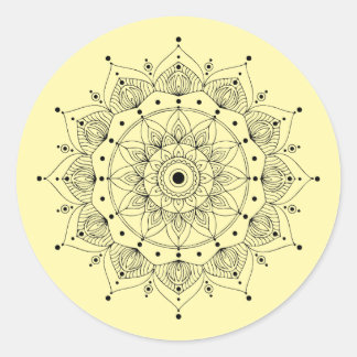 Mandala Symbol  Classic Round Sticker