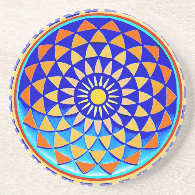 Mandala Symbol of Perfection Coaster (Front)