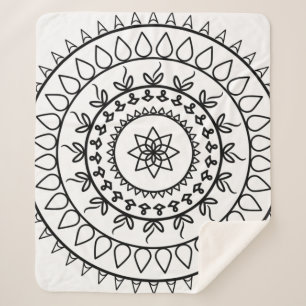 Mandala tattoo spiritual circle sherpa blanket