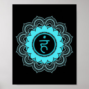 Mandala Throat Chakra Vishuddha  Poster