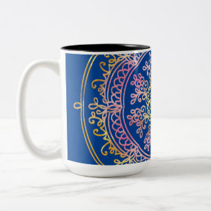Mandala Throw Pillow Two-Tone Coffee Mug