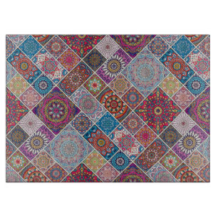 Mandala Tile Pattern Cutting Board