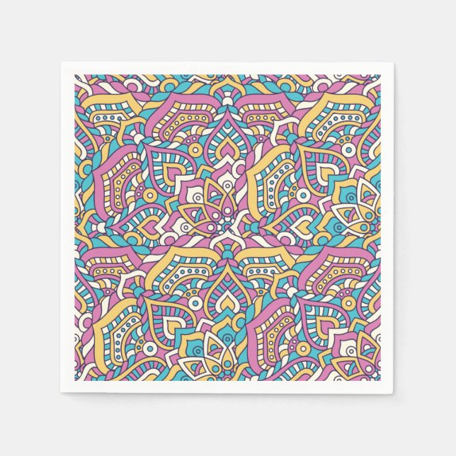 Mandala Tile Pattern Napkin (Front)