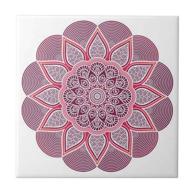 mandala tiles colourful  (Front)