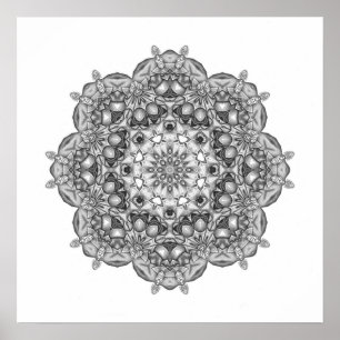Mandala To Colour In Poster