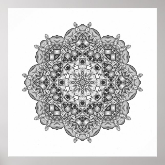 Mandala To Colour In Poster (Front)