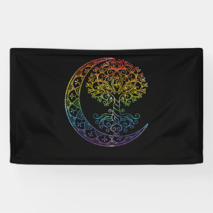 Mandala Tree of Life Tattoo Style Banner