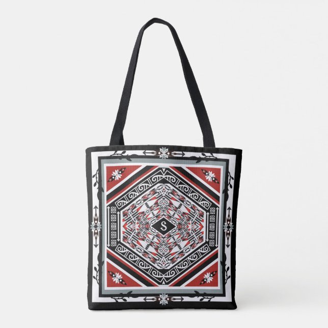 Mandala Tribal Nouveau Tote Bag (Back)