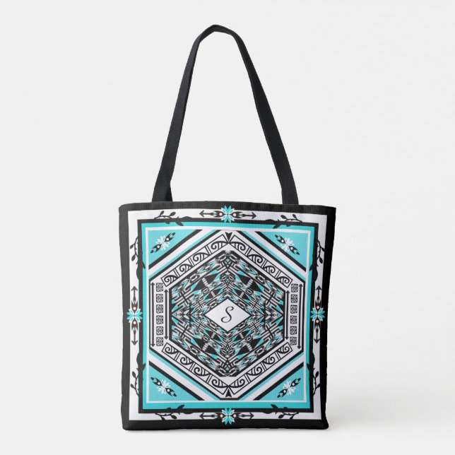 Mandala Tribal Nouveau Tote Bag (Back)