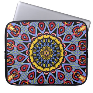 Mandala Trippy Retro Hippie Boho Chic Bohemian Laptop Sleeve