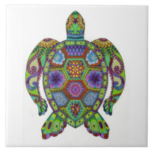 Mandala Turtle design Tile
