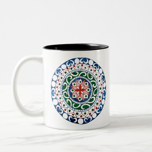 Mandala Two-Tone Coffee Mug (Left)