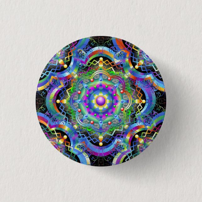 Mandala Universe Colours 3 Cm Round Badge (Front)