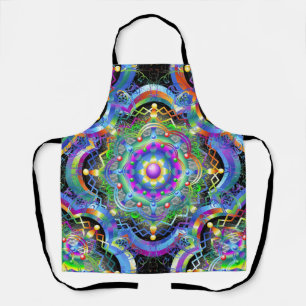 Mandala Universe Psychedelic  Apron