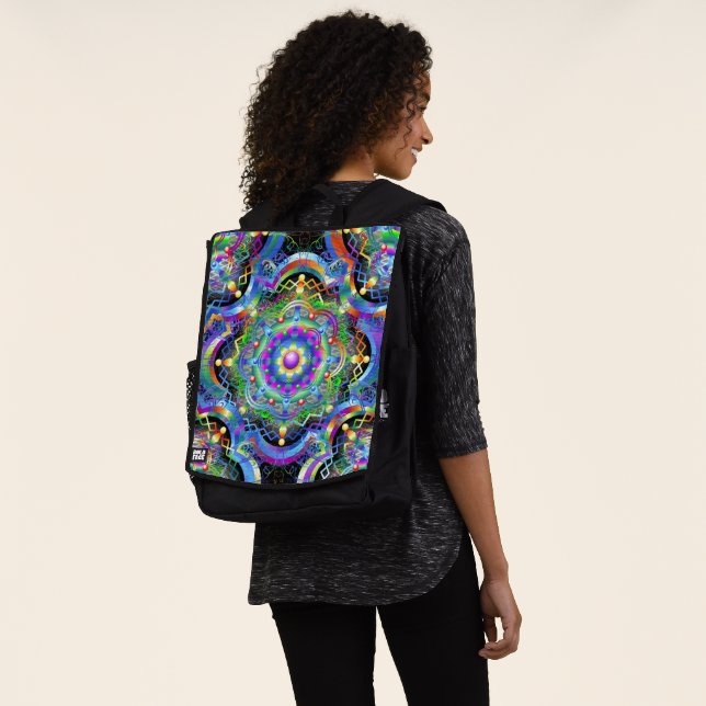 Mandala Universe Psychedelic  Backpack (Worn)