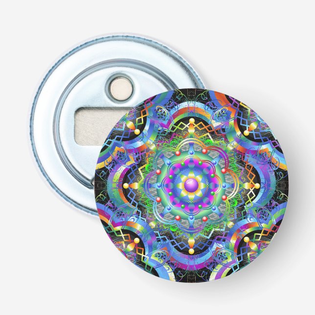 Mandala Universe Psychedelic  Bottle Opener (Front)