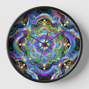 Mandala Universe Psychedelic Clock