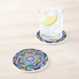 Mandala Universe Psychedelic Coaster