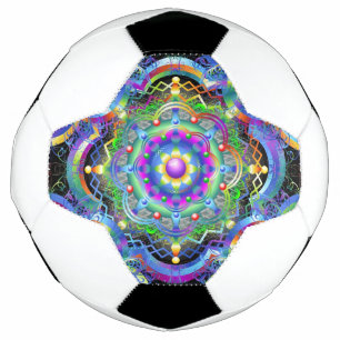 Mandala Universe Psychedelic Colours Football