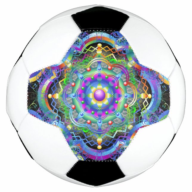 Mandala Universe Psychedelic Colours Football (Front)