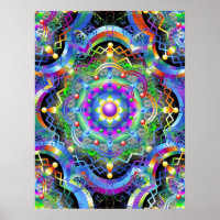 Mandala Universe Psychedelic Colours