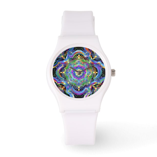 Mandala Universe Psychedelic Colours Watch (Front)