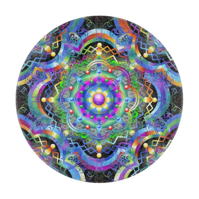 Mandala Universe Psychedelic  Cutting Board (Front)