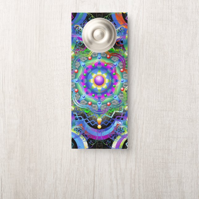 Mandala Universe Psychedelic  Door Hanger (On Knob)