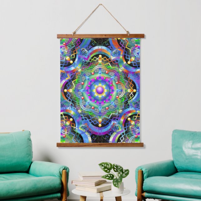 Mandala Universe Psychedelic  Hanging Tapestry (Living Room)