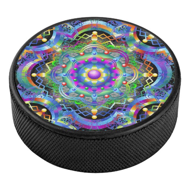 Mandala Universe Psychedelic  Hockey Puck (3/4)
