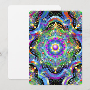 Mandala Universe Psychedelic Invitation