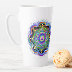 Mandala Universe Psychedelic Latte Mug