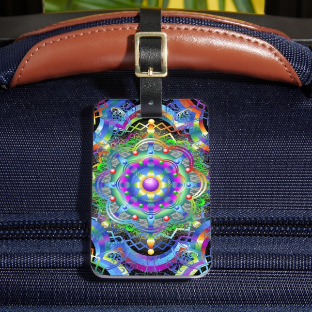 Mandala Universe Psychedelic  Luggage Tag (Front Insitu 2)
