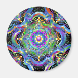 Mandala Universe Psychedelic Magnet