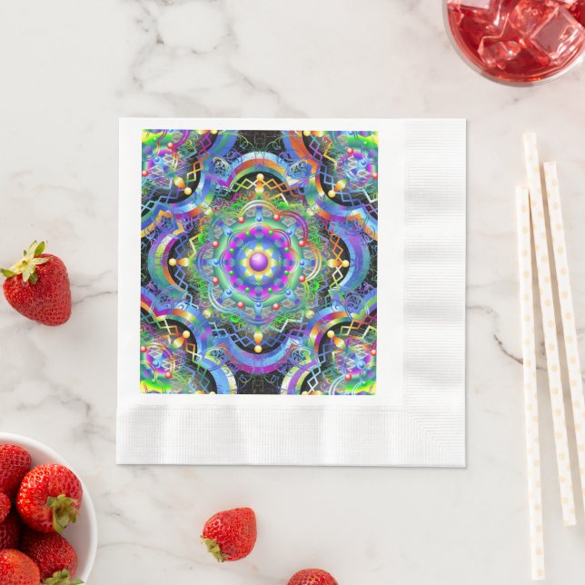 Mandala Universe Psychedelic  Napkin (Insitu)